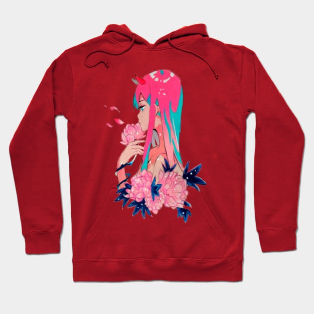 zero two from darling in the franxx Hoodie by Bxnny.Arts